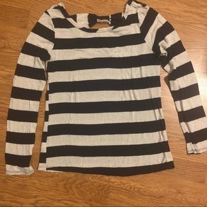 Navy/beige stripped sweater. Size S.